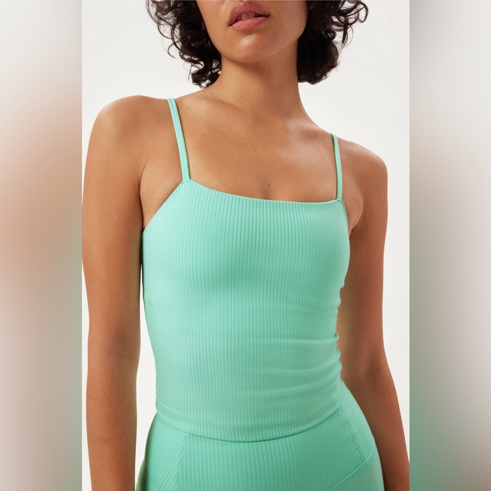 Girlfriend Collective RIB Devon Compressive Cami in Mint